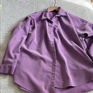 Zara Purple Button-Up Shirt
